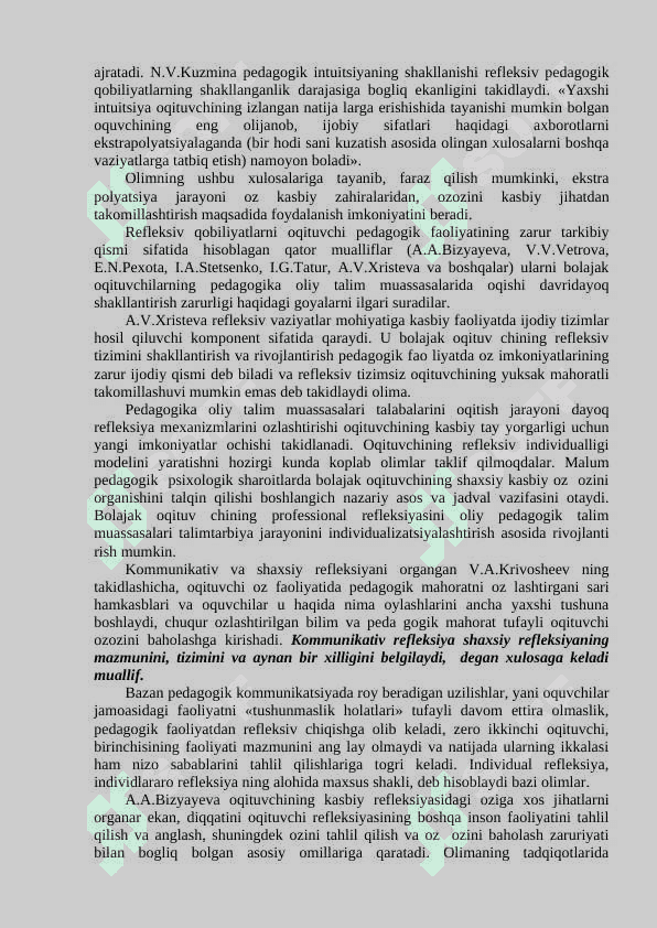 O'QITUVCHI PEDAGOGIK FAOLIYATIDA KASBIY REFLEKSIYANING ORNI. 4