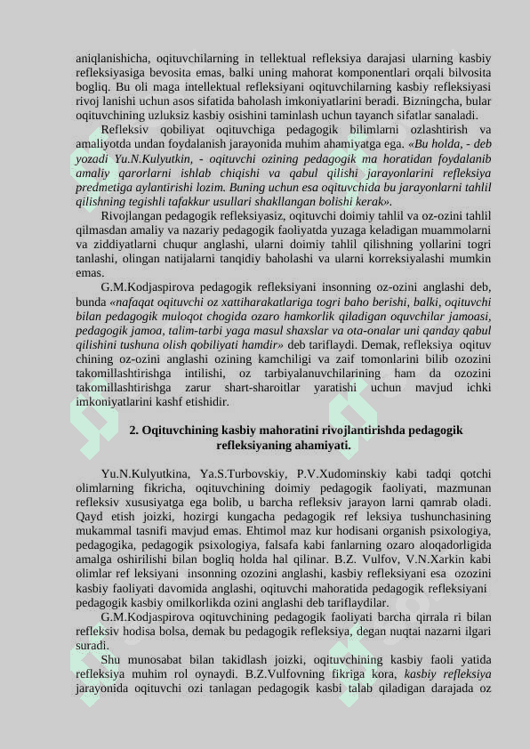O'QITUVCHI PEDAGOGIK FAOLIYATIDA KASBIY REFLEKSIYANING ORNI. 5