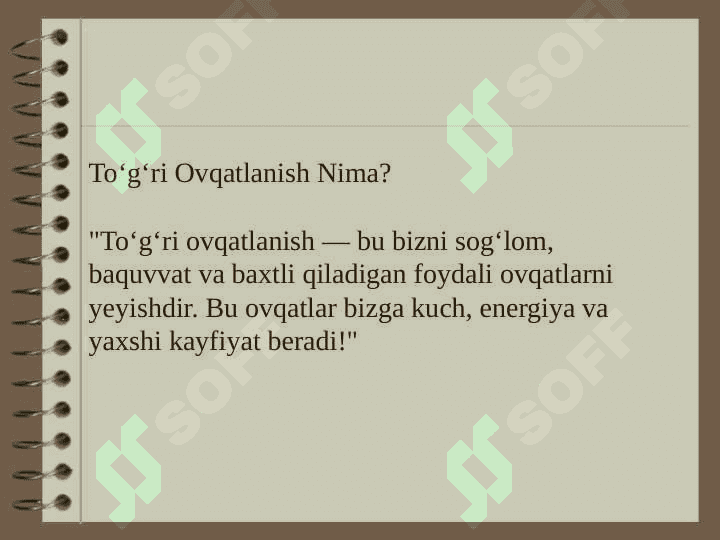 To‘g‘ri ovqatlanish qoidalari 2