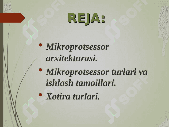 «Mikroprotsessorlar. Xotira turlari va uning ishlash tamoyillari» 2