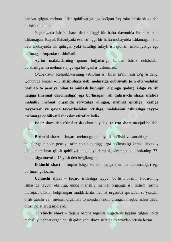 ISHSIZLIKNI KELIB CHIQISH SABABLARI VA NOMOYON BO`LISH SHAKILLARI 3