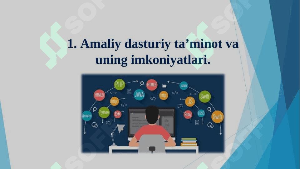 Amaliy dasturiy ta’minot. Amaliy dasturlar paketi bilan ishlash 5