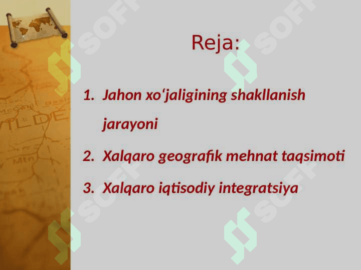 Jahon xo‘jaligining rivojlanishi 2