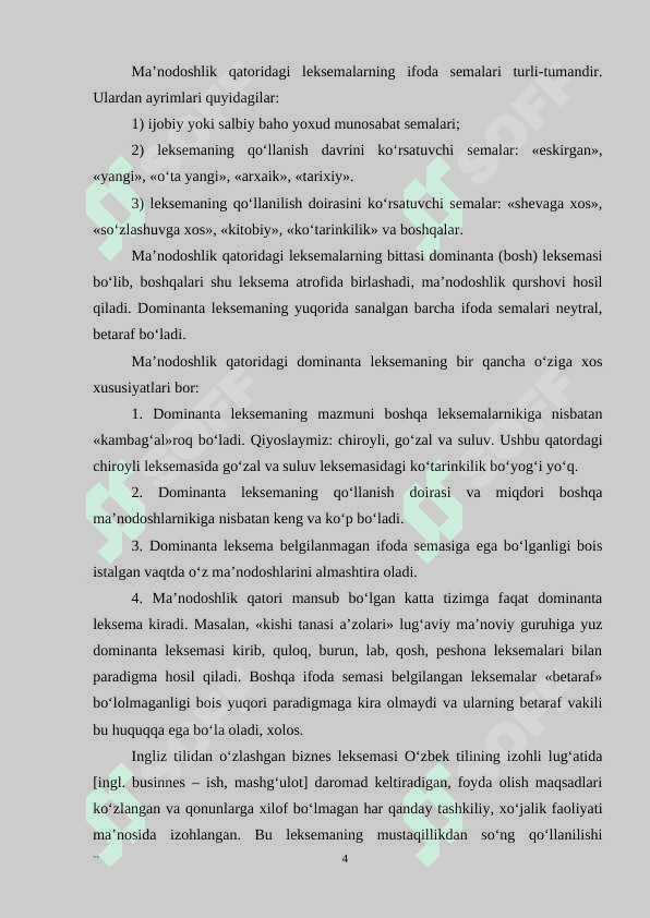O‘ZBEK TILIDA LEKSEMALARDA SEMATIK TARAQQIYOT TIL QURILISHINING ASOSIY BIRLIKLARI HAQIDA 4