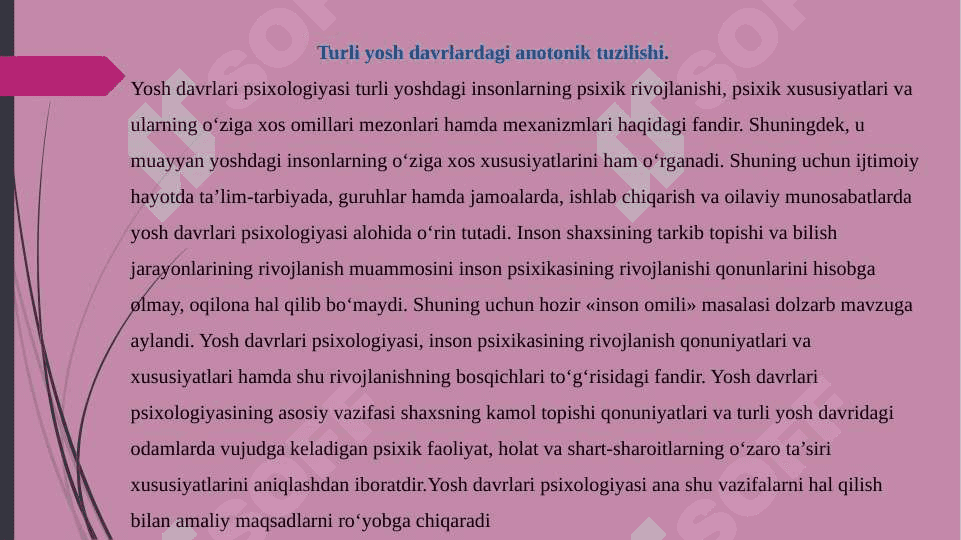 Yosh davrlarining psixologik xususiyatlari 3