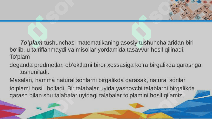 Moslik va munosabatlar Ikkita toplam elementlari orasidagi moslik 3