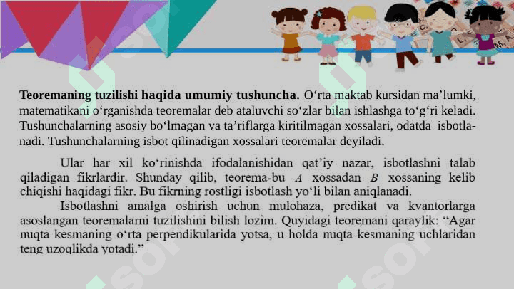 Teoremaning tuzulishi va ularning turlari 3