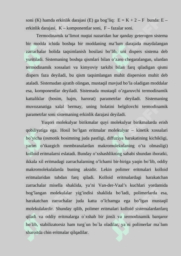 Polimerlar va ularning turlari. 8