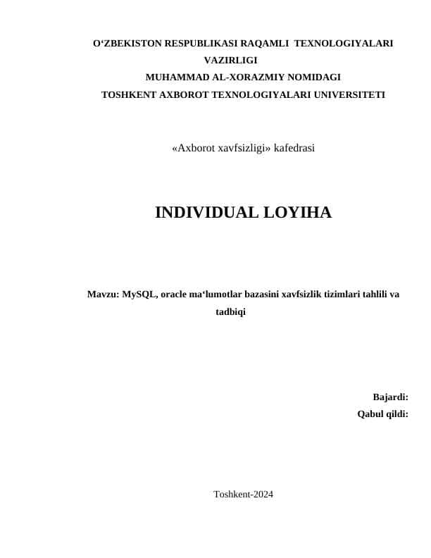 INDIVIDUAL LOYIHA