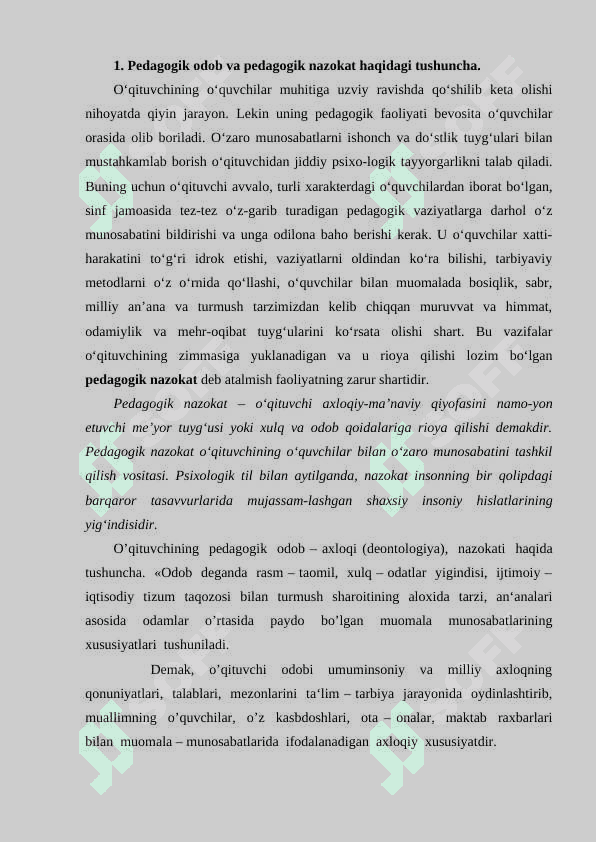 PEDAGOGIK NAZOKAT VA ODOB-AHLOQ 2