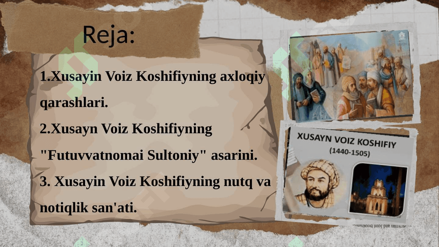 Husayn Voiz Kashifiyning axloqiy qarashlari 2