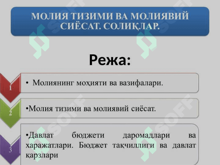 МОЛИЯ ТИЗИМИ ВА МОЛИЯВИЙ СИЁСАТ pptx 2