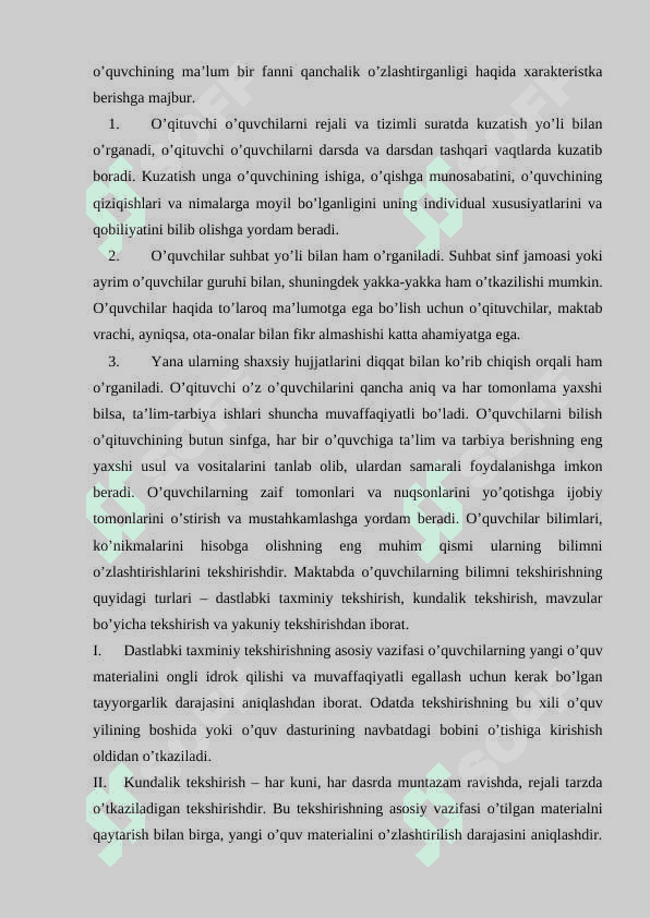 O’quvchilarning bilim, ko’nikma, malakalarini tekshirish va baholash 4