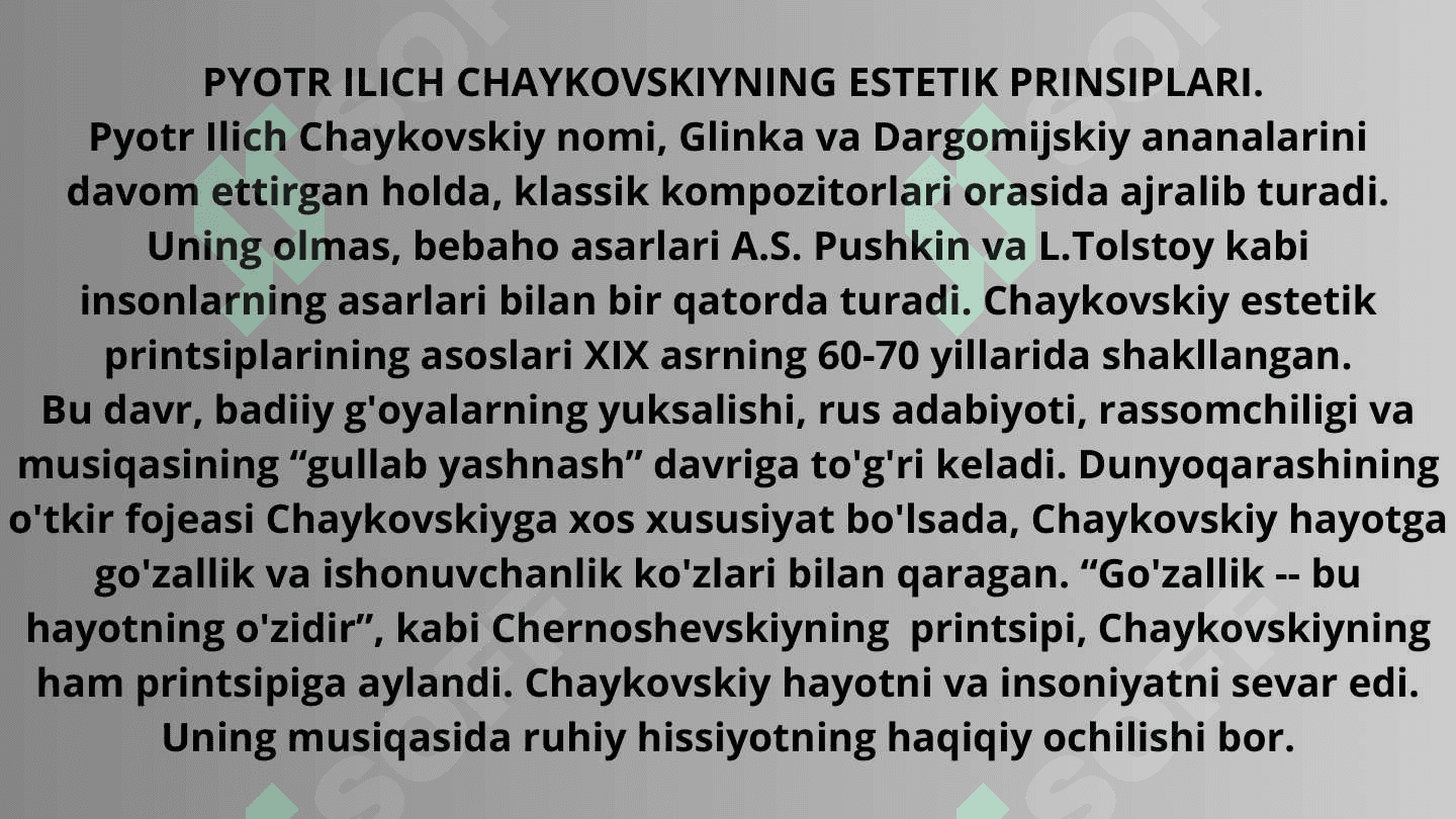 P.I.Chaykovskiyning ijodiy qiyofasi 5