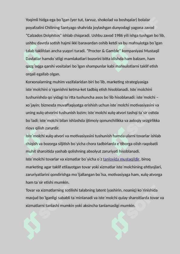 Iste’molchi va biznes-xaridorlar xulq-atvorini o’rganish. Marketing axboroti. 4