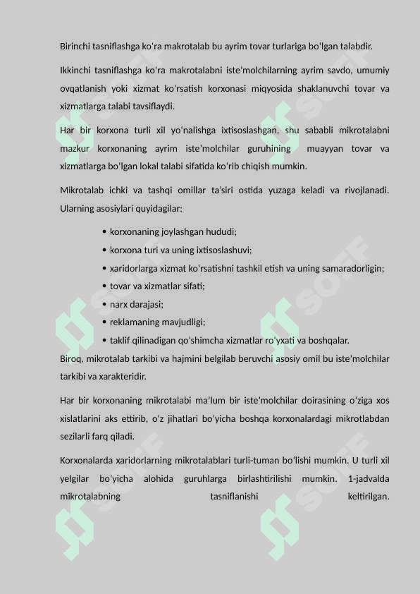 Iste’molchi va biznes-xaridorlar xulq-atvorini o’rganish. Marketing axboroti. 7