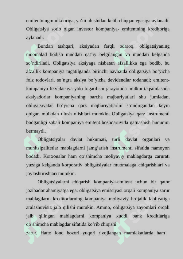 Jahon moliya bozorida “yashil             obligatsiyalar”ning o‘rni. 4