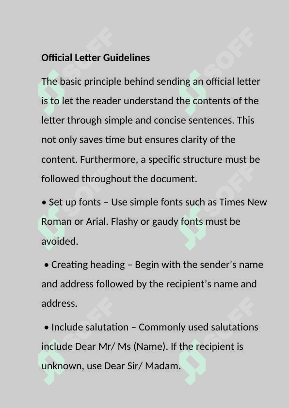 OFFICIAL   LETTERS 4