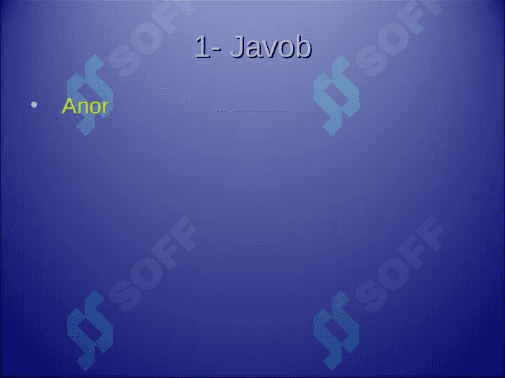 ZAKOVAT O`YINI 3
