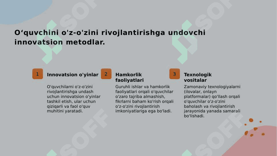 Tarbiya darslarida oʻquvchini oʻz ustida ishlash jarayoni (1-4 sinf tarbiya darsi). 8