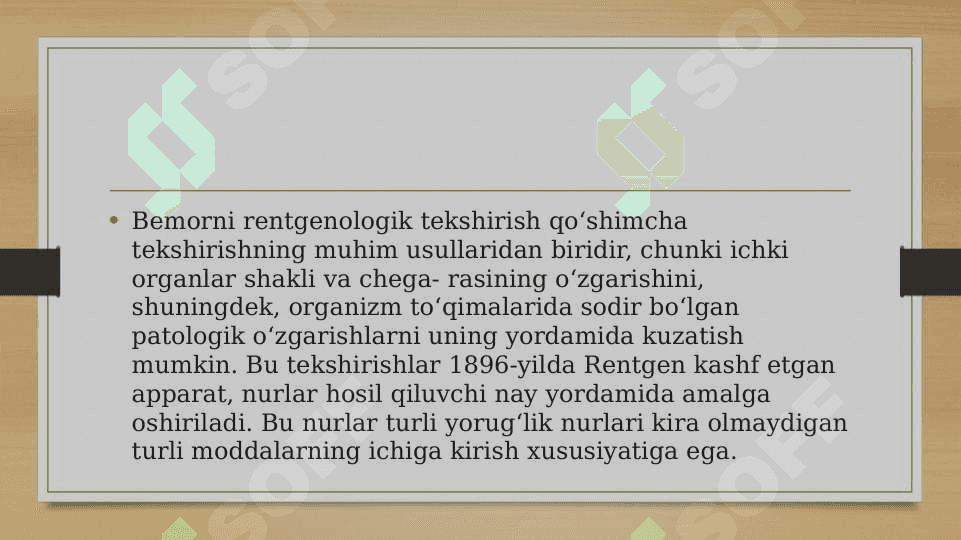 Rentgenologik tekshirish usullarining afzalliklari va kamchiliklari 3