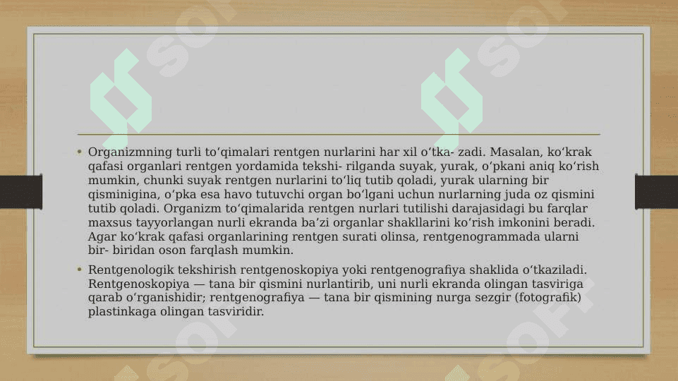 Rentgenologik tekshirish usullarining afzalliklari va kamchiliklari 5