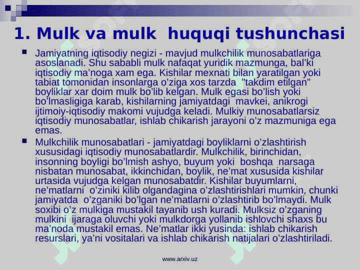 Mulk huquqi 3