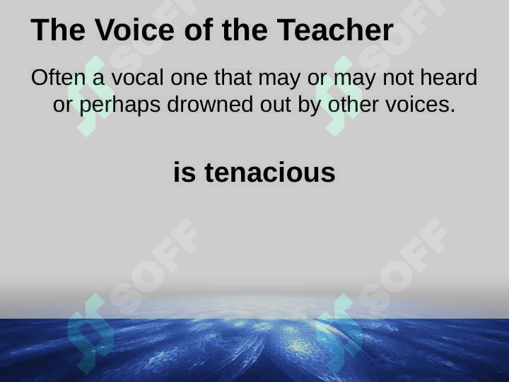 Teacher’s voice 3