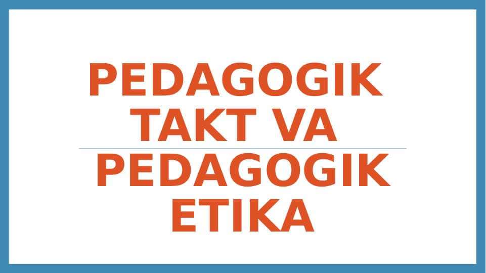 Pedagogik takt