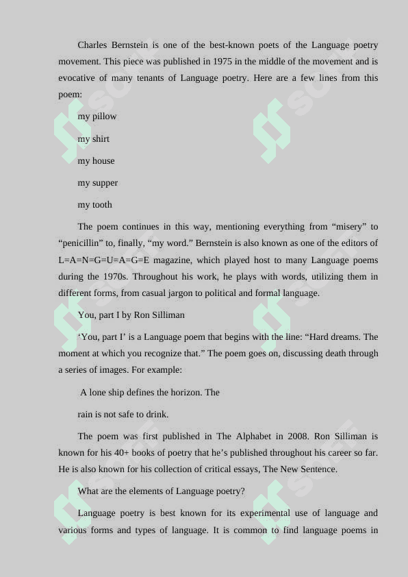 The language of poetry 4