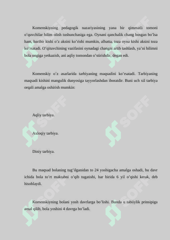 YA.A.Komenskiyning pedagogik goyalari 7