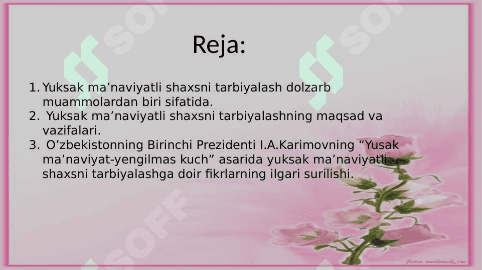 Yuksak manaviyatli shaxsni shakllantirish zaruriyati 2