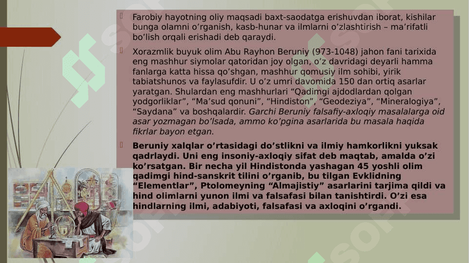 yuksak manaviyatli yoshlarni tarbiyalashda o'rta osiyo allomalari ilmiy merosining o'rni 7