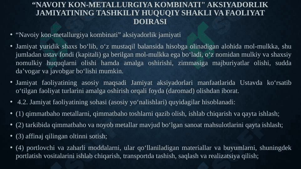 "Navoiy kon-metallurgiya kombinati" aksiyadorlik jamiyati 4