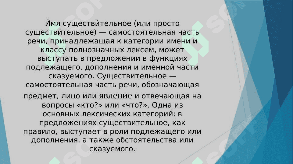 Имя существительное. Категория рода и числa slayd 2