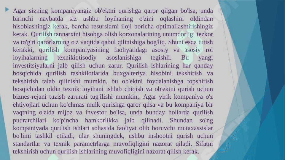 QURILISH TARMOG'I FAOLIYATI AUDITINING O'ZIGA XOS XUSUSIYATLARI 4