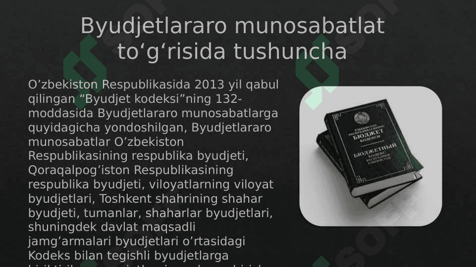 byudjet munosabatlari 1