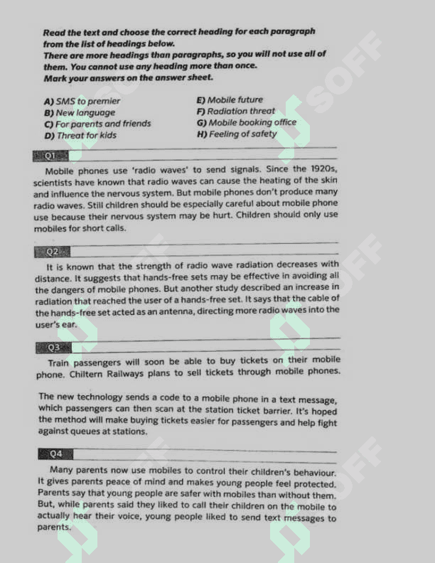 Multilevel reading full mock test 3
