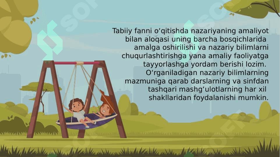 MAVZU: Boshlang‘ich ta’lim tabiiy fanlarning tamoyillari va qonuniyati 8