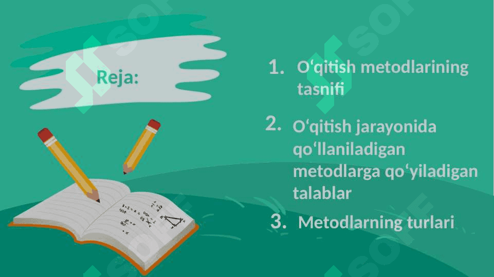 Mavzu: Metodlar klassifikatsiyasi 2