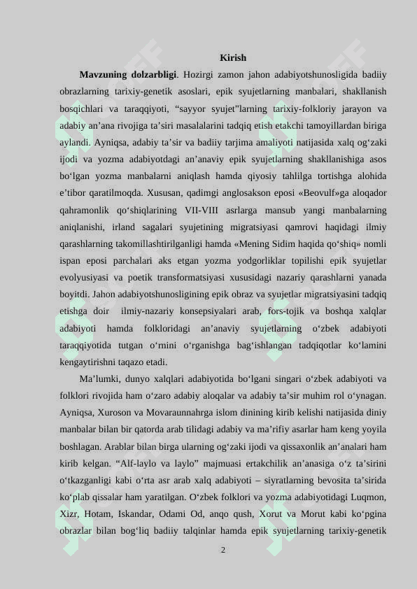 O‘ZBEK ADABIYOTIDA HOTAM OBRAZINING GENEZISI VA BADIIY EVOLYUTSIYASI 2