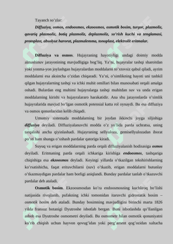 O’simlik hujayrasining osmotik xususiyatlari 2