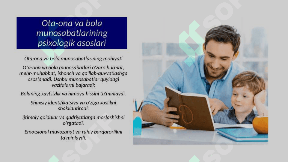 Ota-ona va bola munosabatlari sohasida olib boriladigan korreksion ishlar. 8