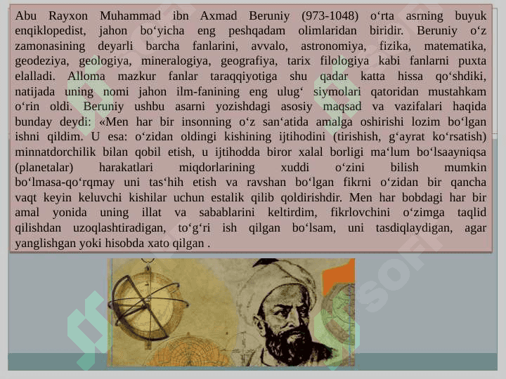 ABU RAYHON BERUNIYNING ASARLARIDA XRONOLOGIYAGA OIDMA’LUMOTLAR 2