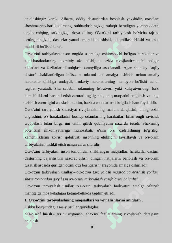 O‘zini o‘zi kamol toptirish motivlari 8