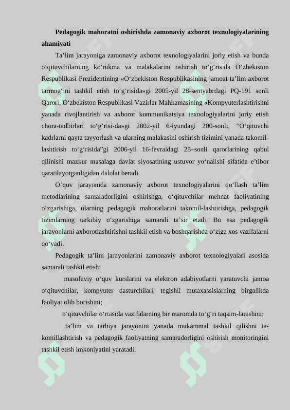 O‘QITUVCHI PЕDАGОGIK FАОLIYATIDА KОMPYUTЕR TЕХNОLОGIYALАRIDАN FОYDАLАNISH 2