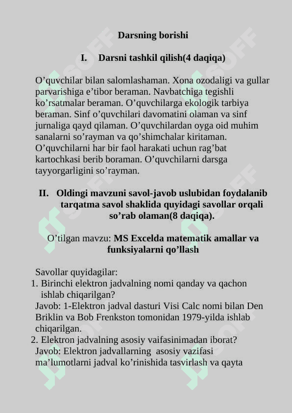 Ms Excelda matematik amallar va funksiyalarni qoʻllash mavzusini takrorlash 2