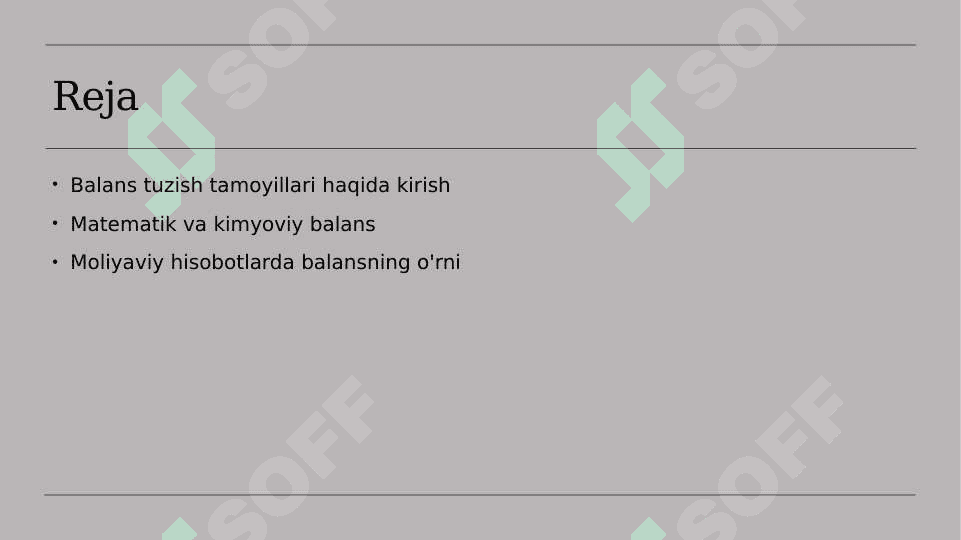 Balans tuzishning asosiy tamoyillari 2