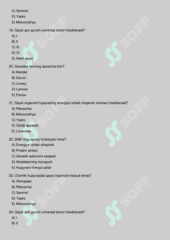Biologiya test 4