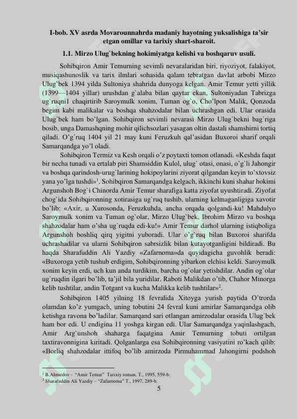 TARIXI ARBA ULUS” ASARI TARIXIY MANBA SIFATIDA” 5
